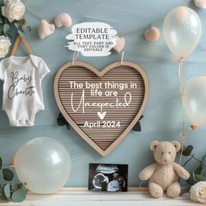 BOHO Digital Pregnancy Announcement / Pregnancy Reveal / Social Media / Gender Neutral / Facebook / Instagram / Boho / P