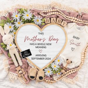 Mother's day Digital Pregnancy Announcement, Gender Neutral Editable Template, Floral Baby Announcement, Personalized ba