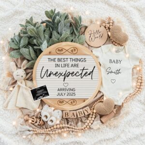 Digital Pregnancy Announcement / Pregnancy Reveal / Social Media / Gender Neutral / Facebook / Instagram / Boho / Person