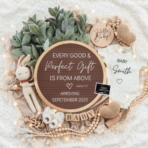 Digital Pregnancy Announcement / Pregnancy Reveal / Social Media / Gender Neutral / Facebook / Instagram / Boho / Person