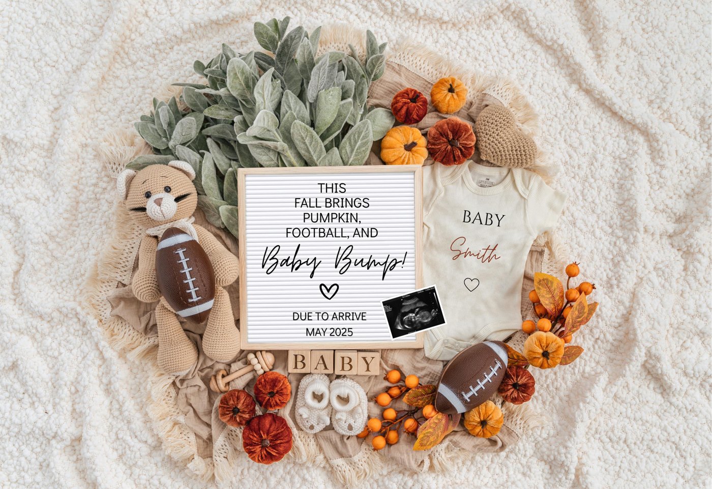 Fall Game Fall Pregnancy Announcement Digital Baby Announcement Autumn Gender Neutral Gender Reveal Boy Social Media Rev
