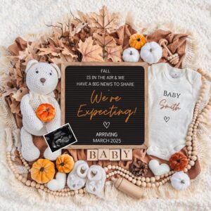 Fall Pregnancy Announcement, Baby Announcement, Digital Download, Editable Template, Social Media Reveal, Instagram, Pum