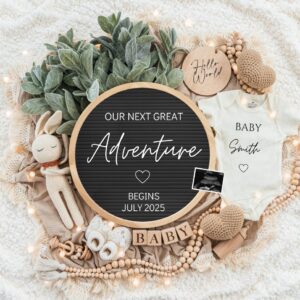 Digital Pregnancy Announcement / Pregnancy Reveal / Social Media / Gender Neutral / Facebook / Instagram / Boho / Person