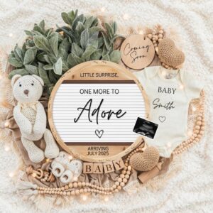 Digital Pregnancy Announcement / Pregnancy Reveal / Social Media / Gender Neutral / Facebook / Instagram / Boho / Person