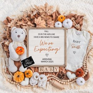 Fall Pregnancy Announcement, Baby Announcement, Digital Download, Editable Template, Social Media Reveal, Instagram, Pum