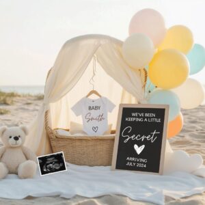 Beach Pregnancy Announcement, Pastel Color theme Nautical Baby Announcement, Digital & Editable Template, Instant Downlo