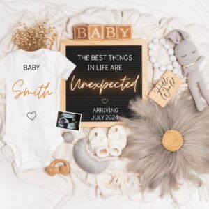 Digital Pregnancy Announcement, Gender Neutral Baby Announcement, Downloadable Editable Template, Social Media Reveal