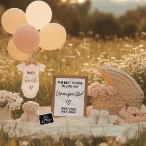 Digital Pregnancy Announcement Template – Cute Teddy Bear Reveal Idea, Instant Download for Instagram, Baby News