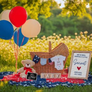 Editable 4th of July Pregnancy Announcement | 4th july Baby Reveal | July Baby Digital Template | Instant Download for S