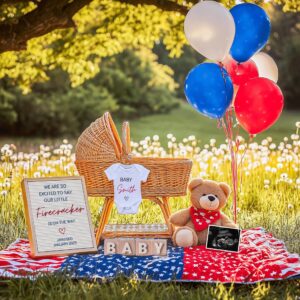 Editable 4th of July Pregnancy Announcement | 4th july Baby Reveal | July Baby Digital Template | Instant Download for S