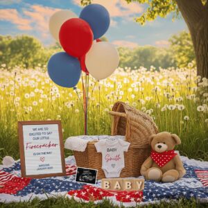 Editable 4th of July Pregnancy Announcement | 4th july Baby Reveal | July Baby Digital Template | Instant Download for S