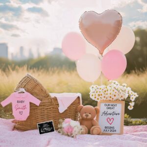 Digital Little Sister Pregnancy Reveal | Editable Pink Pregnancy Announcement for Social Media | Baby Sister Gender Reve