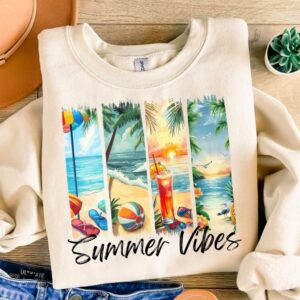 Summer vibes Png | Retro summer shirt design | Funny beach shirt print | Highland cow design Png | Summer sublimation de