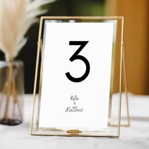 Editable Simple wedding Table Numbers Template (4x6 & 5x7) | Printable Table Numbers | Modern Wedding | Edit Online 114