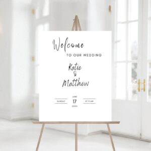 Editable Simple wedding Welcome Sign Template, Modern wedding sign printable, welcome sign download, Boho Wedding photo