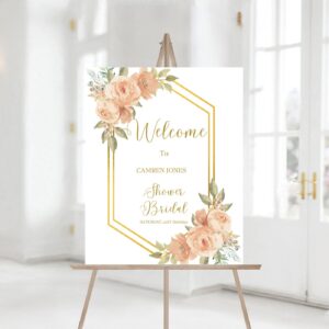 Bridal Shower Welcome Sign, Bridal Shower Welcome Sign Printable, Dusty pink floral bridal shower Editable Sign, Bridal