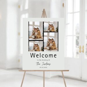 Photo Christmas wedding Welcome Sign Template, Boho Holiday wedding sign printable, welcome sign download 1164