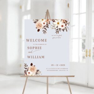 Editable Pampas wedding Welcome Sign Template, Modern terracotta boho wedding sign printable, welcome sign download, Bo