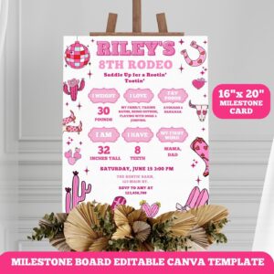 Let’s Go Girls Party Milestone sign Template, Galentine’s Rodeo Bash, Girl’s Night Editable Design, Cowgirl Valentine Pa
