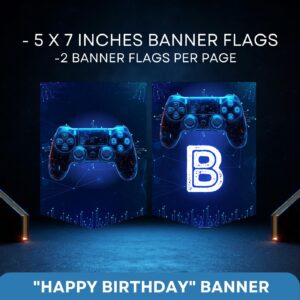 Editable Video Game Party Birthday Banner Template, Level Up Birthday Design, Gamer Boy Theme, Arcade Celebration Printa