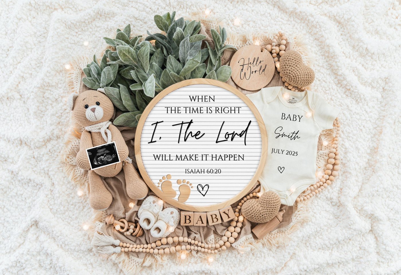 Digital Pregnancy Announcement / Pregnancy Reveal / Social Media / Gender Neutral / Facebook / Instagram / Boho / Person