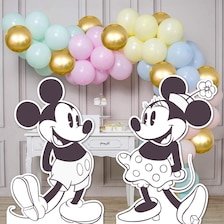 Printable Mikey & Mini Cutout, Diseyland Birthday Party Stand Up Prop, Mikey Baby Shower, Mini Birthday Party Decoration