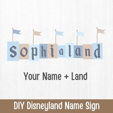 Personalize Diseyland Party Sign, Dineyland Party Decoration, Boy birthday, mouse and friends birthday party, Digital