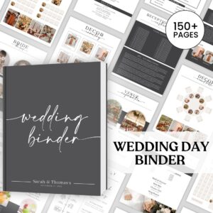 The Ultimate Wedding Day Binder Template, Wedding Planner,Canva Edit, Wedding Template, Instant Download, Digital Templa