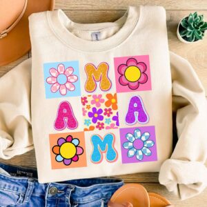 Mama retro floral, Mothers day retro png, Sublimation Design, Mama Png Design Download, Retro Mama png