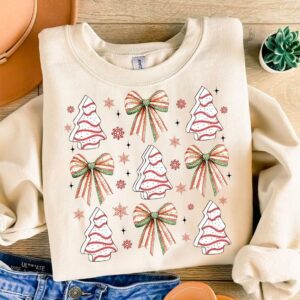 Coquette Christmas Tree Cake Png, Christmas Bow Png, Merry Christmas Png,Girly Christmas Png, Christmas Tree Cake Bow Pn
