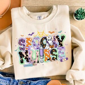 Neon spooky nurse Png, Nurse Fall Halloween Sublimation Shirt Png Files, Halloween Nursing Sublimation, Nursing Png, Ins
