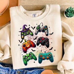 Halloween Skeleton Zombie Gaming Controllers Mummy Boys Kids Png, Video Game Png, Skeleton Zombie Halloween Png, Hallowe