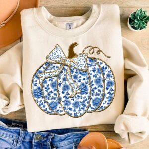 Colorful Coquette Gold Glitter Pumpkin Chinoiserie Png, Blue Floral Coquette Bow Png, Blue Dalmatian, brushstroke, Girly