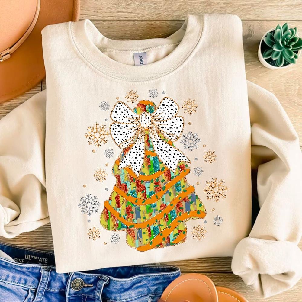 Colorful Coquette Glitter Christmas Tree Cake Png, Bright Color Christmas Coquette Bow Dalmantian Dots, brushstroke, Gir
