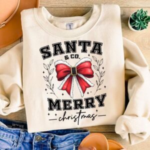 Santa & Co. Christmas PNG, Christmas png, Christmas Santa Coquette Bow png, Santa Claus png, Retro png, Merry Christmas