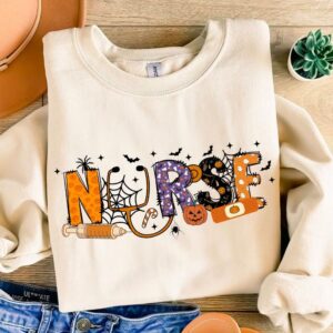 Nurse Halloween Png, Nurse Fall Halloween Sublimation Shirt Png Files, Halloween Nursing Sublimation, Nursing Png, Insta