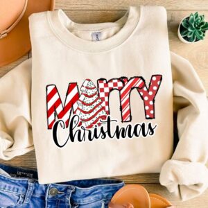 Digital Png File Merry Christmas Hand Drawn Doodle Tree Cake Patterns Checker Printable Waterslide Dtf INSTANT DOWNLOAD