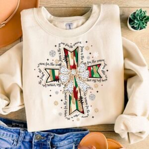 Colorful Coquette Glitter Jesus Cross Png, Christian Xmas brushstroke, Jesus is the reason, Bright Color Christmas Coque
