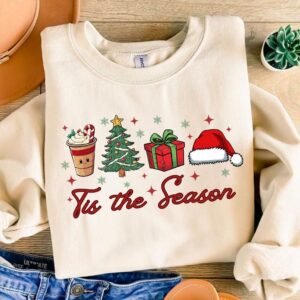 Retro Christmas png, Tis the Season Png, Santa Claus png, Christmas sublimation, Merry Christmas, Christmas vibes, Water
