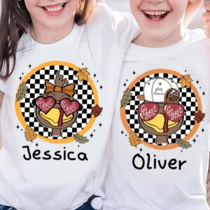 Custom Gobble gobble Boy Girl Turkey PNG, Turkey In Hat Sublimation File, Trendy Thanksgiving Png, Boys Girls Thanksgivi