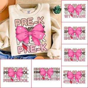 Coquette Teacher Png, Teacher Pencil Coquette Bow Png, Teacher Gift,Back To School, Teacher Appreciation Gift Teacher 1s
