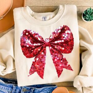 Coquette Christmas png Coquette bow png Christmas girly png Glitter bow png Merry xmas Retro Christmas png Disco Sequins