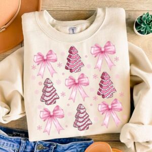 Coquette Christmas Tree Cake Png, Christmas Bow Png, Christmas Tree Png, Girly Christmas Png, Retro Holiday Png, Merry C