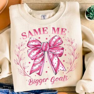 New Year Coquette Bow same me Bigger goal PNG Happy New Year 2025 Era Retro Disco Ball Trendy Shirt Designs Sublimation,