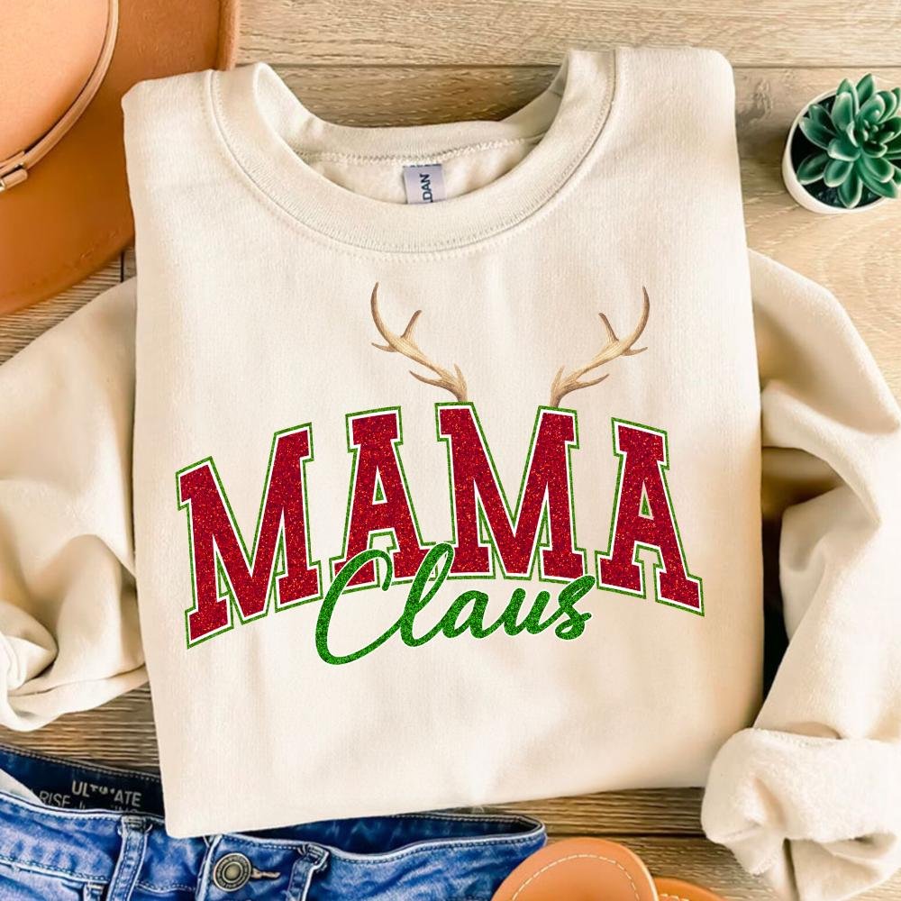 Mama Claus Glitter Png, Christmas Glitter, Merry Christmas Png, PNG, Santa Claus PNG, Bundle Png, Sublimation Designs,