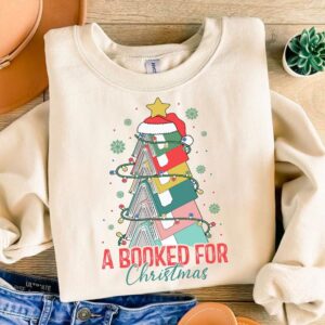 All Booked for Christmas Png, Christmas Books Png, Book Lovers Png, Librarian Gift Png,Gift for Teachers,Bookish Png, Ch