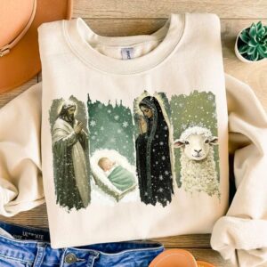 Retro Nativity Scene Christmas Png, Christian Christmas Png, Christmas Sublimation, Merry Christmas png, Christmas PNG,