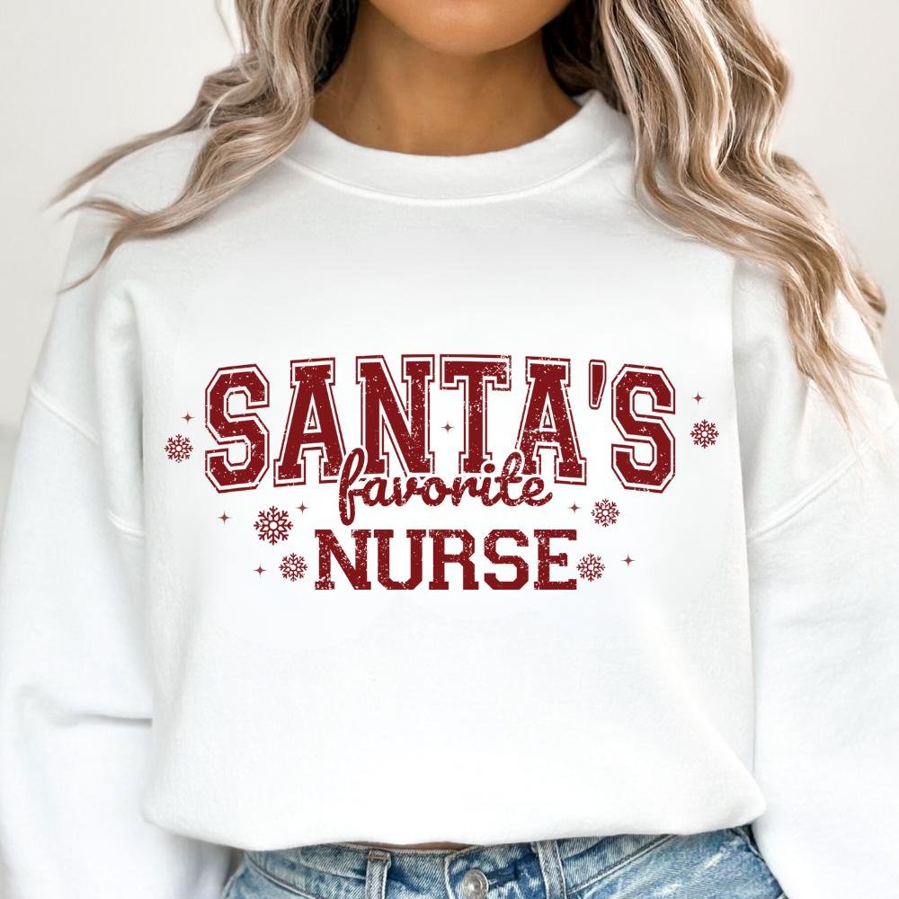 Santas Favorite Nurse Png, Nurse Life Png, Nurse Sublimation Design Png, Nurse Png Files, Nursing Png, Nurse Floral Png