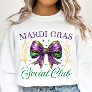 Coquette Bow Mardi Gras Serial Club Png, Happy Mardi Gras Png, Fleur De Lis Png, Mardi Gras Coquette, Hand Drawn, Brushs