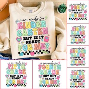 Retro Back to School Bundle, I'm Ready for Kindergarten But is it Ready for Me Png, 1st, 2nd, 3rd Grade, Retro Pencil,